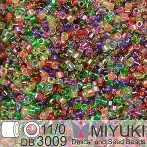 Korálky Miyuki Delica 11/0. Barva Heather Mix DB3009. Balení 5g