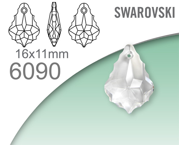 Swarovski 6090 Baroque pendant 16x11mm