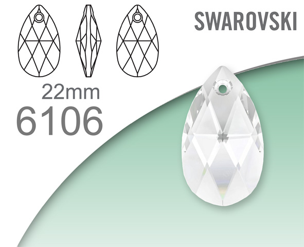 Swarovski 6106 Pear-Shaped pendant 22mm