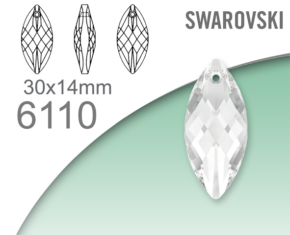 Swarovski 6110 Navette pendant 30x14mm