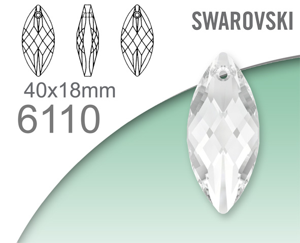 Swarovski 6110 Navette pendant 40x18mm