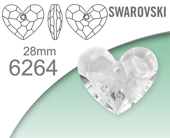 Swarovski 6264 Truly in Love Heart 28mm