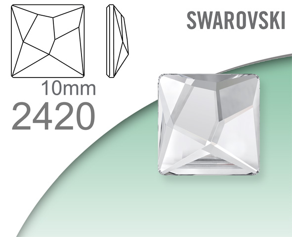 Swarovski 2420 Asymmetric Square 10mm