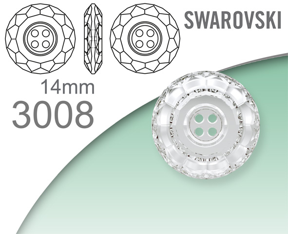 Swarovski 3008 Classic CB (4 Holes) 14mm