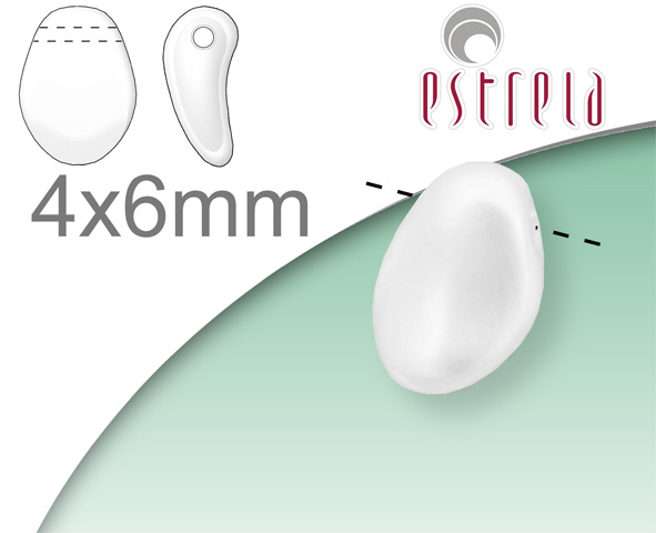 Estrela mačkané korálky Lupínek 4x6mm