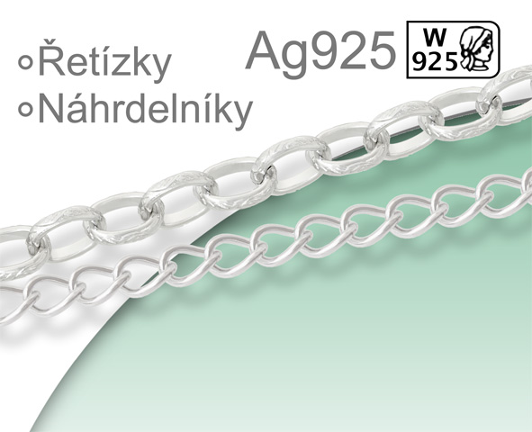 Stříbro Ag925 Řetízky, Náhrdelníky