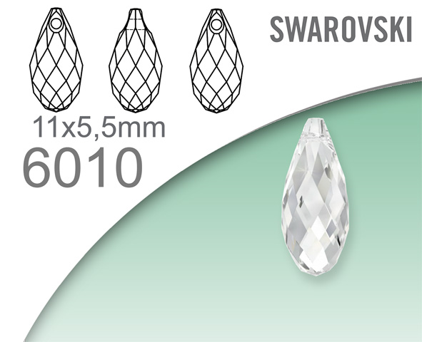 Swarovski 6010 Briolette pendant 11x5,5mm