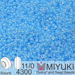 Korálky Miyuki Round 11/0. Barva 4300 Luminous Ocean Blue. Balení 5g