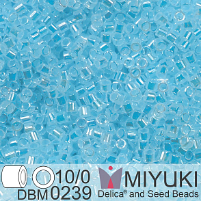 Korálky Miyuki Delica 10/0. Barva Light Aqua Ceylon DBM0239. Balení 5g.
