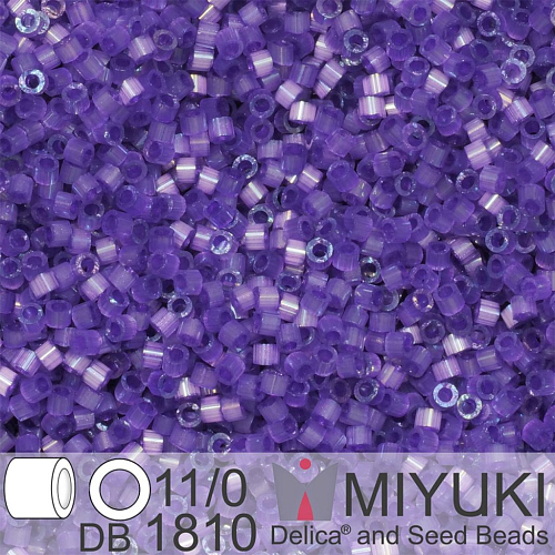 Korálky Miyuki Delica 11/0. Barva Dyed Purple Silk Satin DB1810. Balení 5g