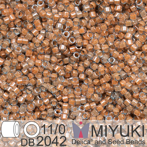 Korálky Miyuki Delica 11/0. Barva Luminous Sea Coral DB2042. Balení 5g