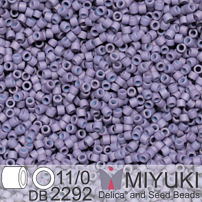 Korálky Miyuki Delica 11/0. Barva Matte Opaque Glazed Thistle DB2292. Balení 5g.