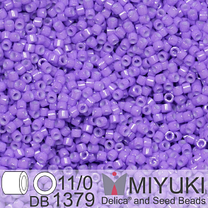 Korálky Miyuki Delica 11/0. Barva Dyed Opaque Red Violet DB1379. Balení 5g