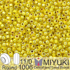 Korálky Miyuki Round 11/0. Barva 1006 S/L Yellow AB . Balení 5g. 