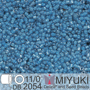 Korálky Miyuki Delica 11/0. Barva  Luminous Dusk Blue DB2054. Balení 5g.