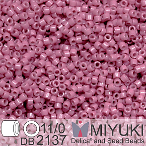 Korálky Miyuki Delica 11/0. Barva Duracoat Dyed Opaque Hydrangea DB2137. Balení 5g