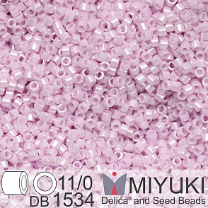 Korálky Miyuki Delica 11/0. Barva Opaque Pale Rose Ceylon DB1534. Balení 5g