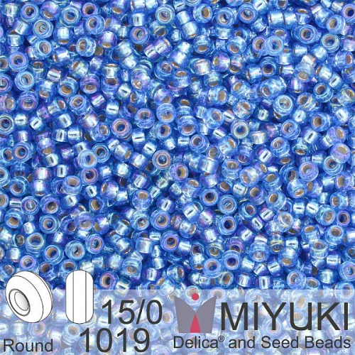 Korálky Miyuki Round 15/0. Barva 1019 S/L Sapphire AB. Balení 5g