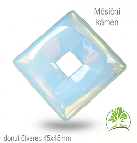 MĚSÍČNÍ kámen syntetický čtverec donut-o velikosti 45x45mm tl.6,5mm.