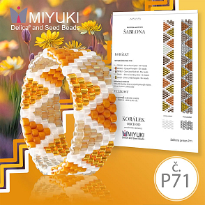 Rukodělná korálková stavebnice MIYUKI. Stavebnice prstenu COLOR Line no. P71