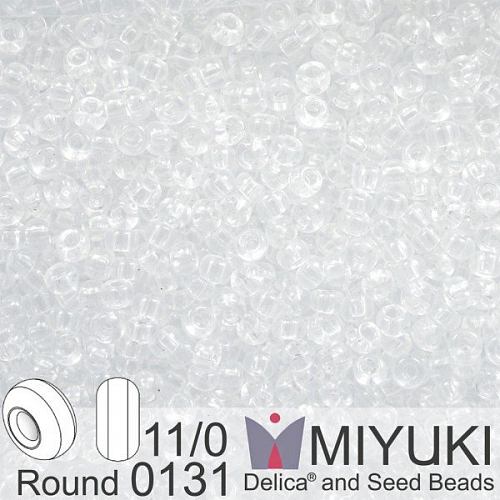 Korálky Miyuki Round 11/0. Barva 0131 Crystal . Balení 5g