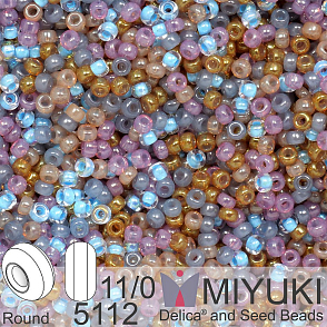 Korálky Miyuki Round 11/0. Barva Retro Touch mix 5112 Balení 5g.
