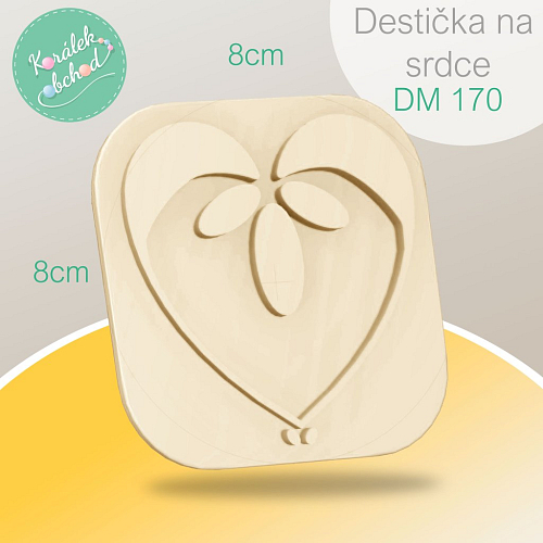 Destička (šablona) na výrobu drátěného srdíčka DM 170. Rozměr destičky 8x8cm. Materiál plast.