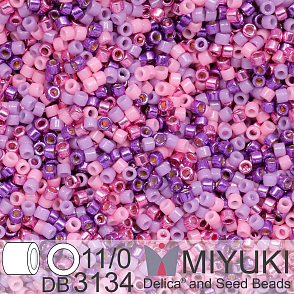 Korálky Miyuki Delica 11/0. Barva Dreamy Lavender Mix DB3134. Balení 5g