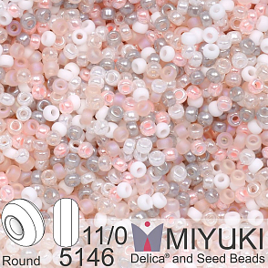 Korálky Miyuki Round 11/0. Barva Moon Mix 5146 Balení 5g.