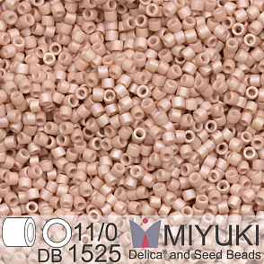 Korálky Miyuki Delica 11/0. Barva Matte Opaque Pink Champagne AB DB1525. Balení 5g