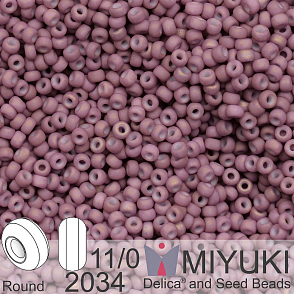 Korálky Miyuki Round 11/0. Barva 2034 Matte Antique Rose Gold Luster. Balení 5g.