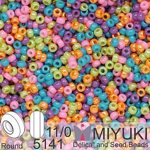 Korálky Miyuki Round 11/0. Barva Boho Mix 5141 Balení 5g.
