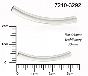 Rozdělovač TRUBIČKOVÝ tvar prohnutý. Ozn. 7210-3292. Velikost 30mm pr.2,6mm. 