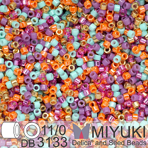 Korálky Miyuki Delica 11/0. Barva Boho Mix DB3133. Balení 5g