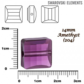 SWAROVSKI Stairway BEAD 5624 barva AMETHYST velikost 14mm.