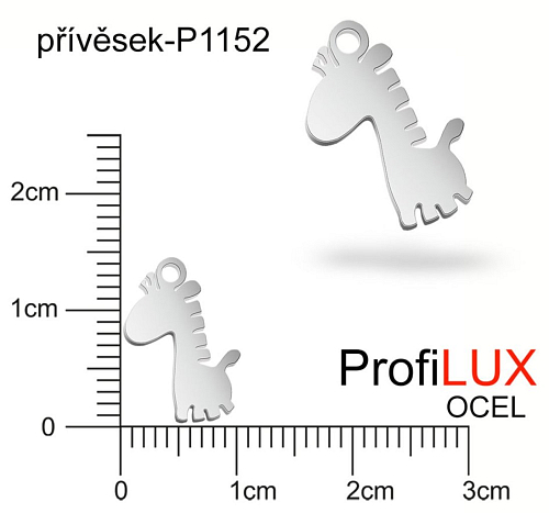 Přívěsek Chirurgická Ocel ozn-P1152 mini ŽIRAFA velikost 14x10mm. Řada přívěsků ProfiLUX